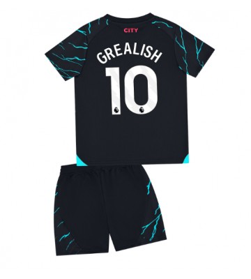 Manchester City Jack Grealish #10 Tredje trøje Børn 2023-24 Kort ærmer (+ korte bukser)